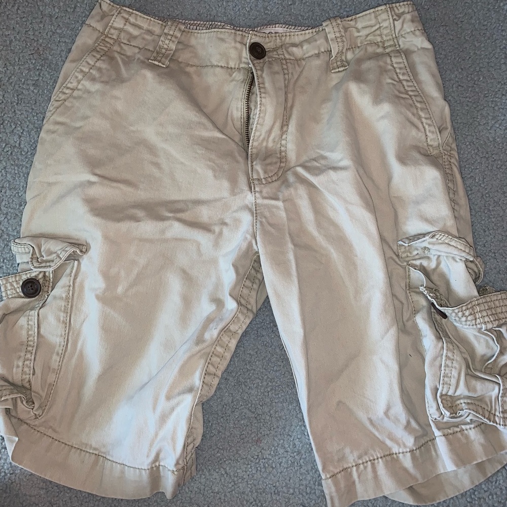 Khaki Cargo Shorts - Size 31
